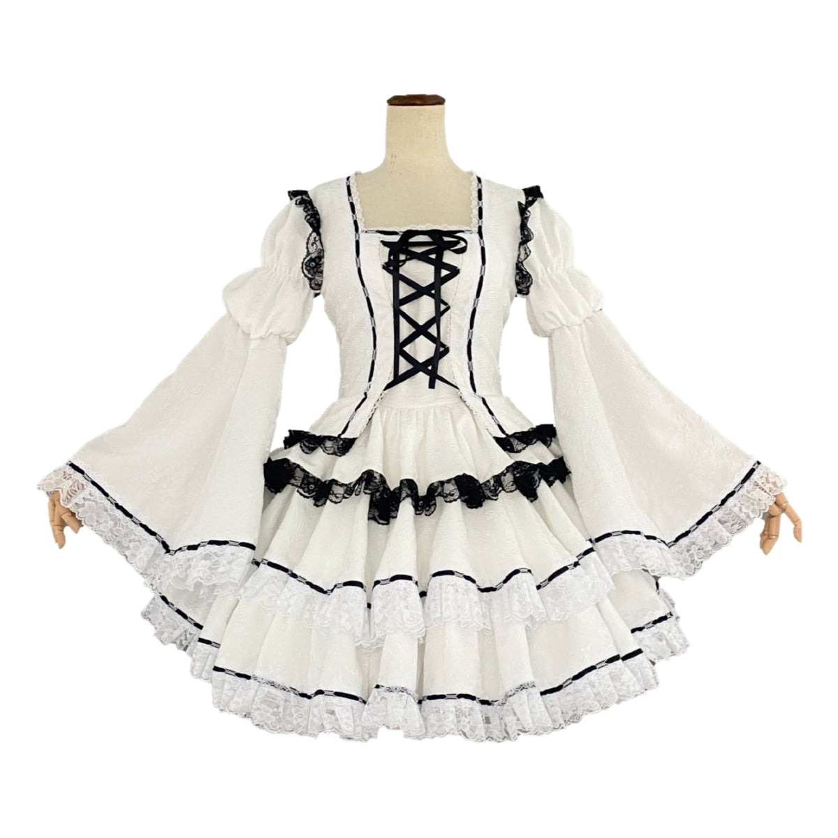 Utau Hoshina Shugo Chara White Lolita Dress Anime Cosplay Costume - Halloweez