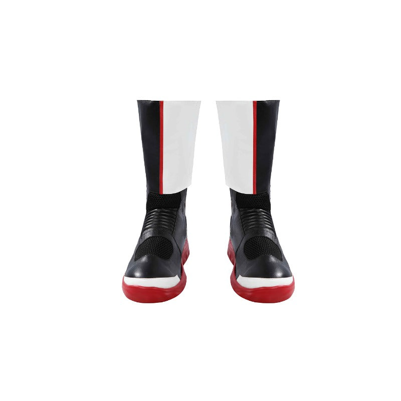 Traje de cosplay de Michael Holt Mister Terrific para Halloween: disfraz de Halloween de cuero blanco de primera calidad