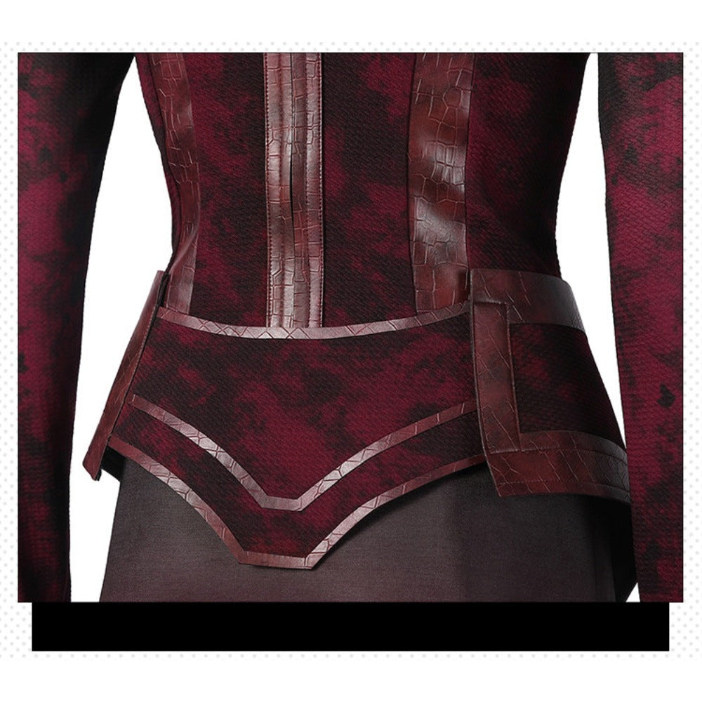 Scarlet Witch Wanda Darkhold Costume Doctor Strange Multiverse of Madness Cosplay Outfit for Halloween - Halloweez