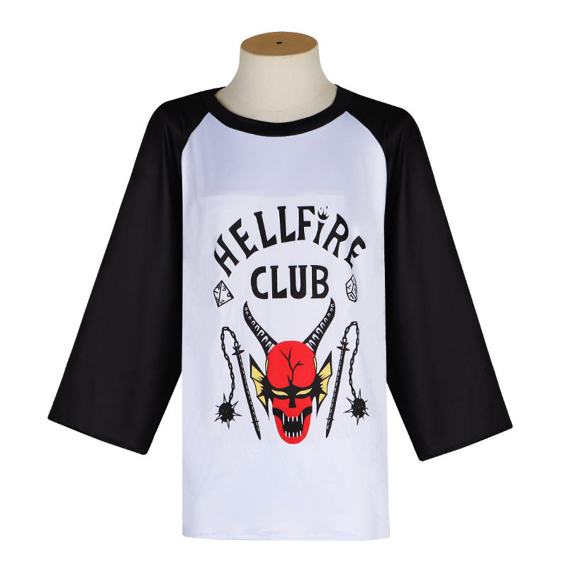 Stranger Things S4 Hellfire Club T-Shirt Dustin Shirt - Official TV Series Merchandise - Halloweez