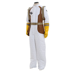 Costume de cosplay climatologue d'Halloween - Ensemble complet de combinaison blanche élégante pour femme