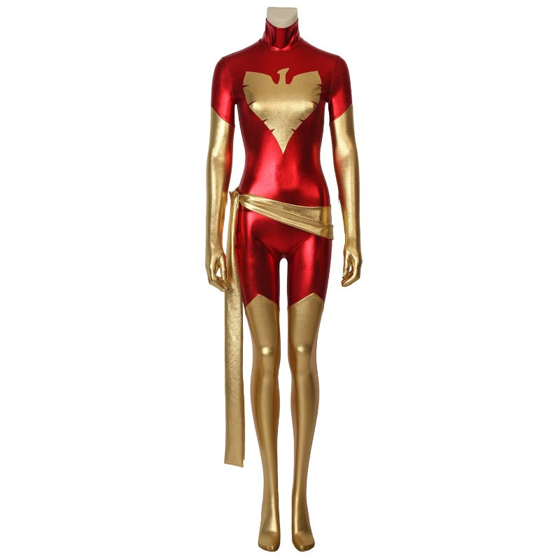Halloweez Jean Grey Dark Phoenix Red Spandex Cosplay Costume - X-Men Series - Halloweez