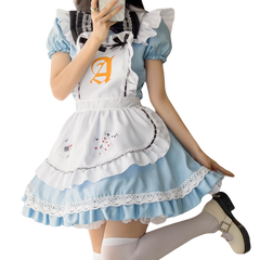 Alice in Wonderland Playing Card Maid Cosplay Costume Official Outfit
