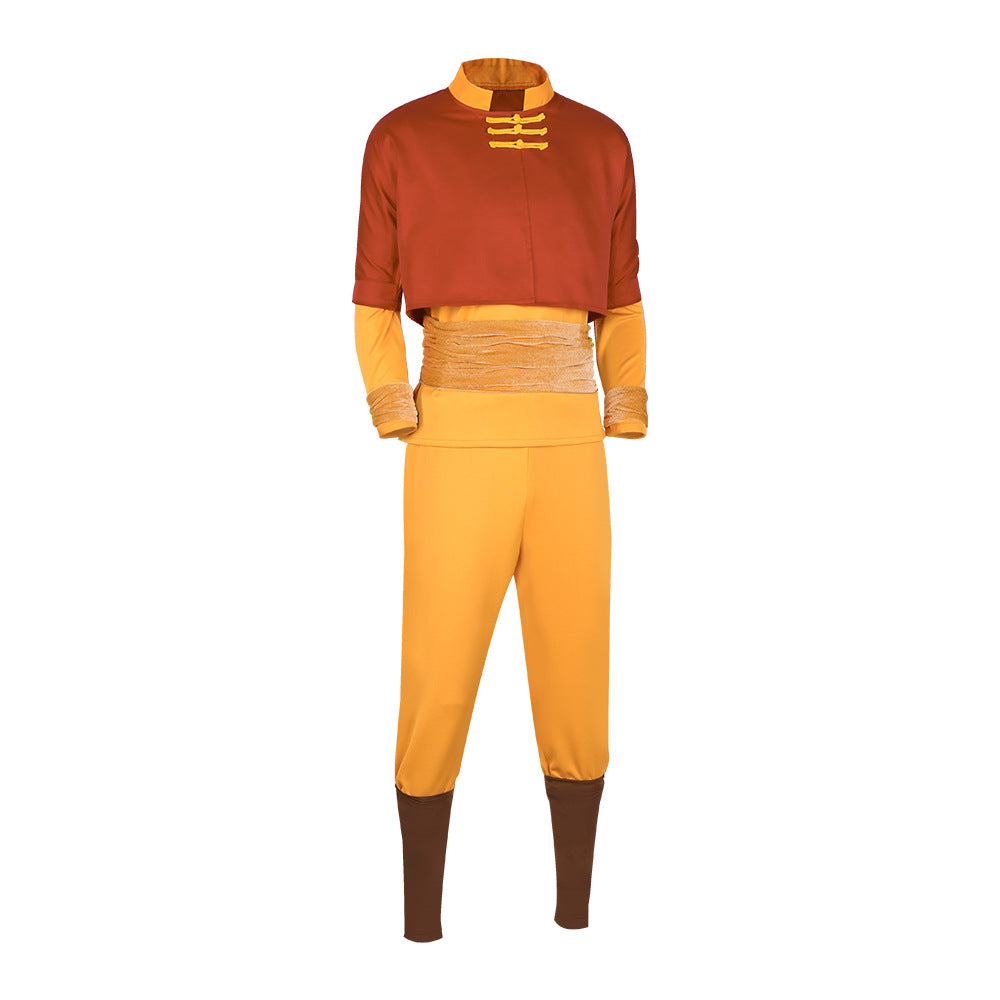 Live-Action Avatar: The Last Airbender Cosplay - Aang Costume for Halloween & Stage Performances - Halloweez
