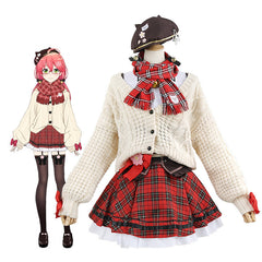 VTuber Sakura Miko Anime Cosplay Costume Sweater Set - Hololive Collection - Halloweez