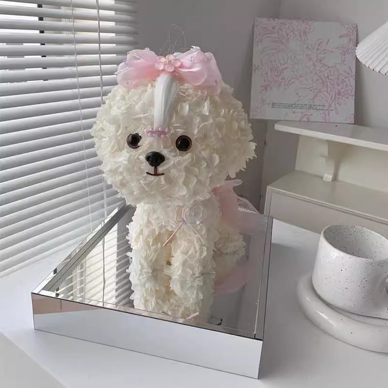 Caja de regalo con figura de cachorro de bichón maltés de Halloween: regalo de Navidad ideal para novia o mejor amiga