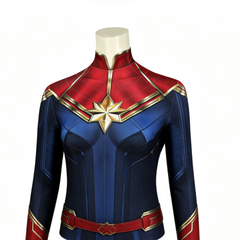 The Marvels Captain Marvel Carol Danvers Cosplay Costume Custom‑Made for Halloween & Comic Con