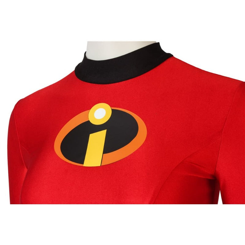 Impresionante traje de cosplay de Helen Parr de Elastigirl de Incredibles 2 con máscara de Halloween