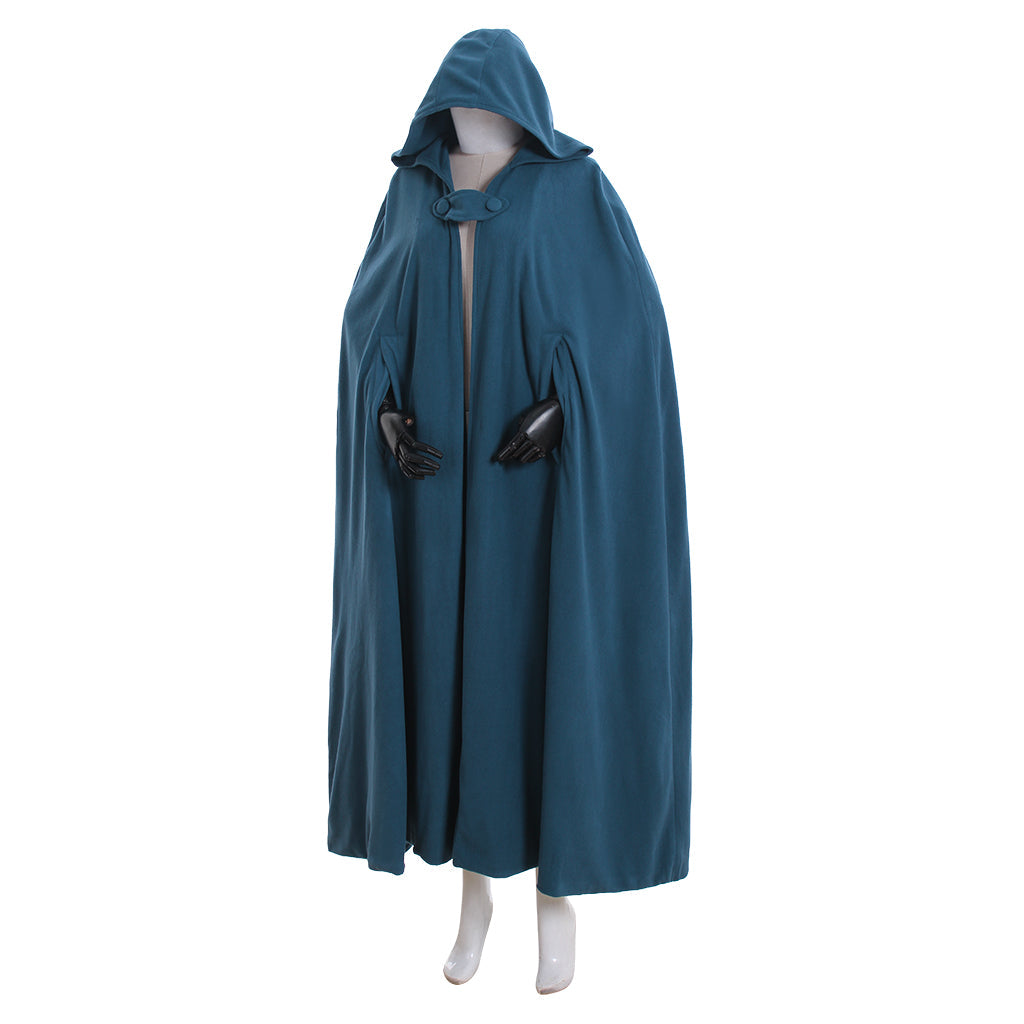 Halloweez Women's Winter Hooded Trench Coat - Gothic Cape Style Open Front Cardigan Jacket