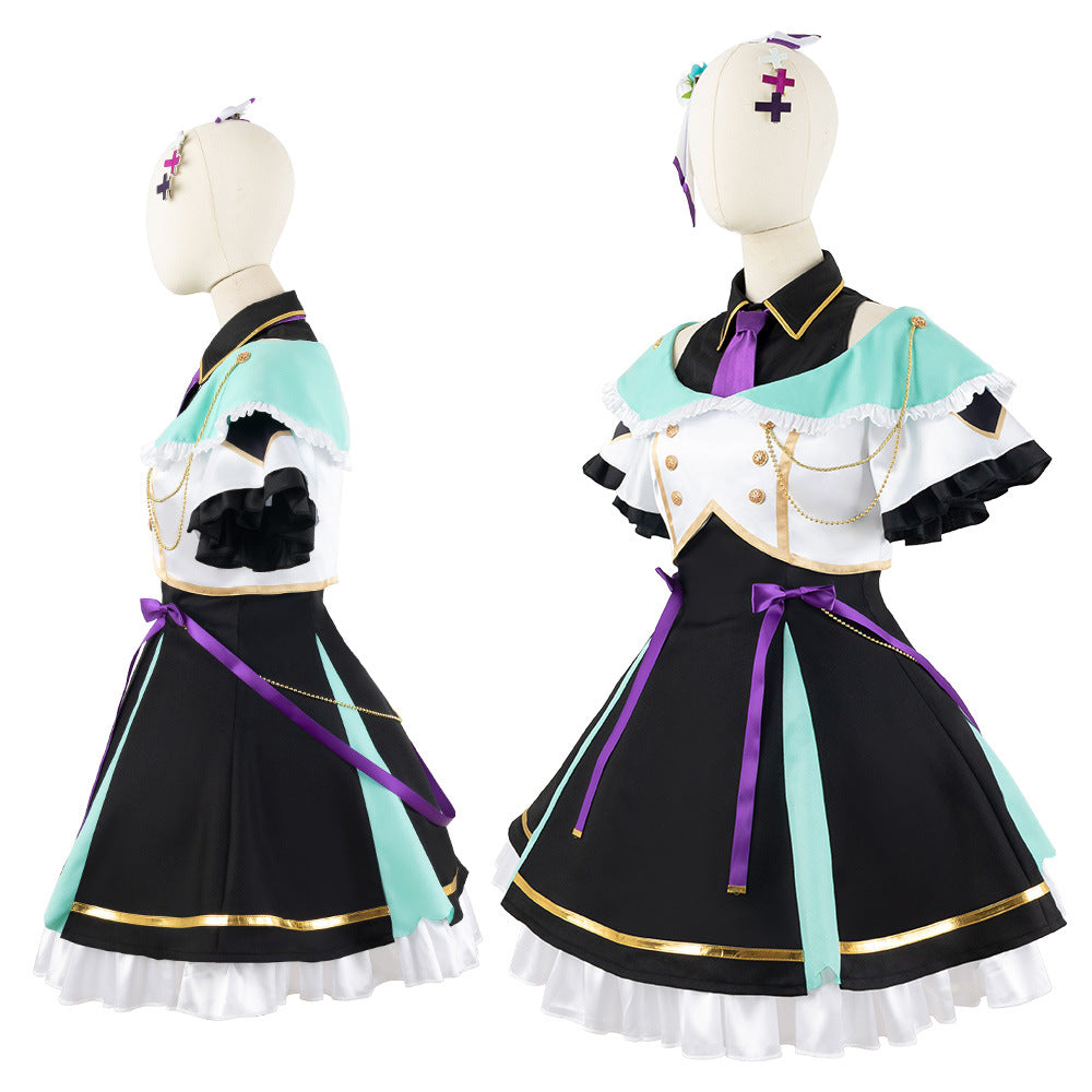 Virtual VTuber Elira Pendora Finana Ryugu Pomu Rainpuff Cosplay Dress - Anime Nijisanji EN Costume - Halloweez