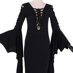 Wednesday Addams Black Dress Cosplay Costume from The Addams Family - Halloweez