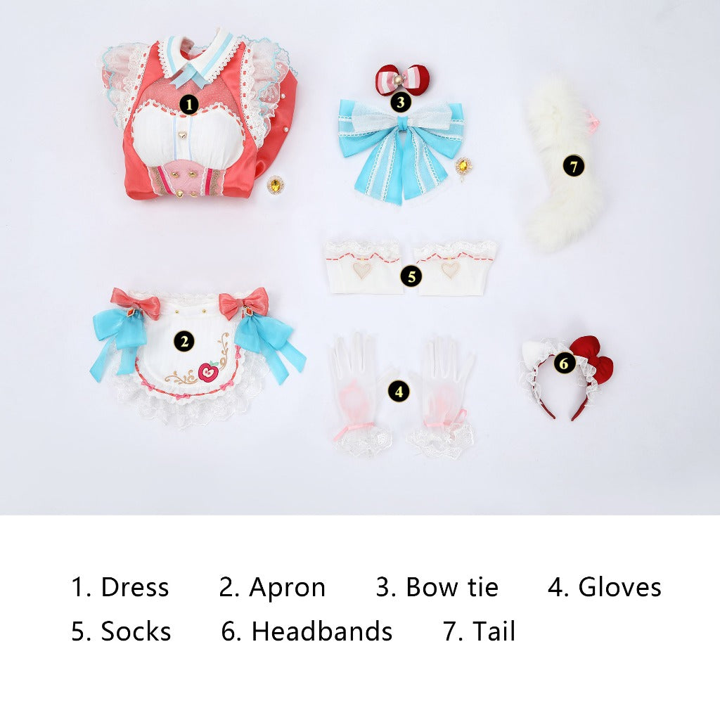 Naraka: Bladepoint Hutao x Sanrio Hello Kitty Crossover Cosplay Costume - Cute and Stylish - Halloweez