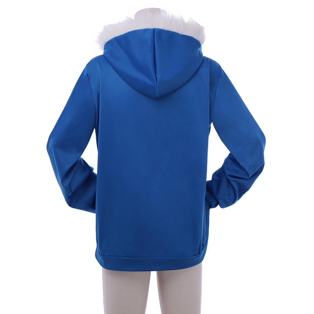 Halloweez Undertale Sans Cosplay Costume for Men – Premium Blue Hoodie Game Outfit