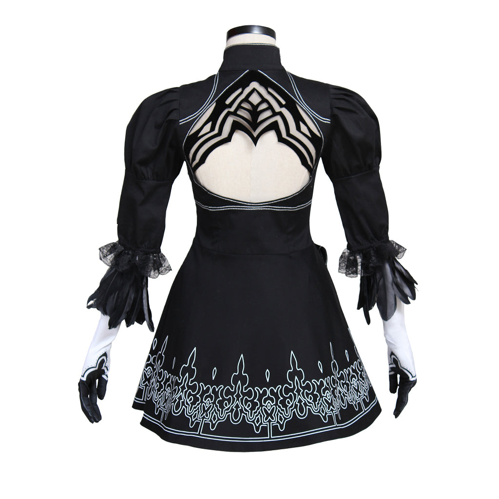 Halloweez Nier Automata Cosplay Costume - Yorha 2B Alluring Outfit | Game Cosplay Collection - Halloweez