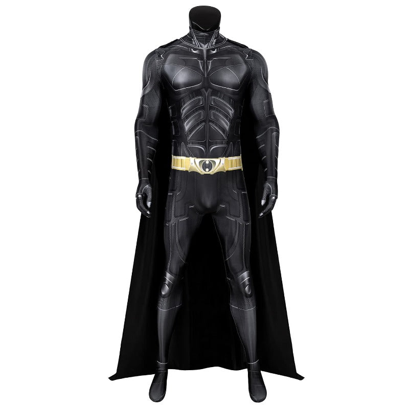 Costume de super-héros pour homme adulte avec cape et masque de chauve-souris pour Halloween