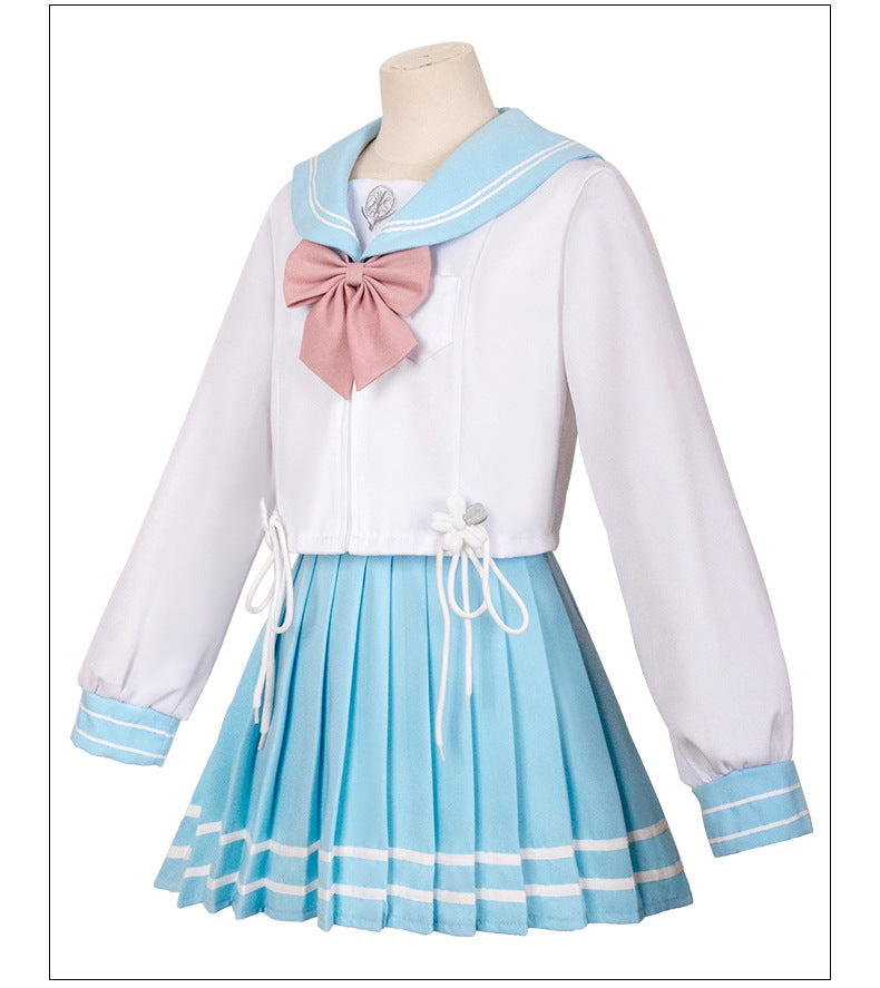 Naraka: Bladepoint Hutao Cosplay Costume for Women - JK Uniform Sailor Outfit Full Set - Halloweez