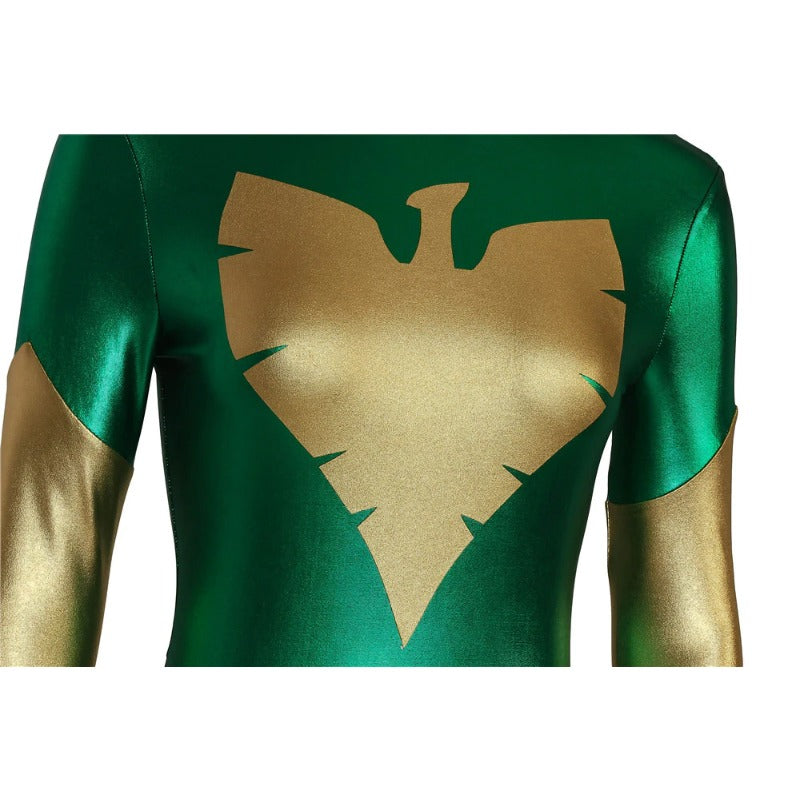 Halloweez Green X-Men Dark Phoenix Jean Grey Cosplay Jumpsuit Costume for Halloween