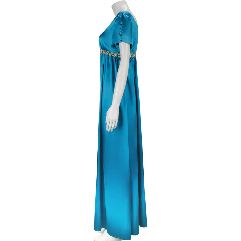 Bridgerton Kate Sharma Character Role Play Dress Two-piece Set Regency Retro Costume - Halloweez