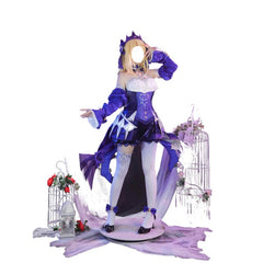 Halloweez Fischl Cosplay: Costume de robe sexy Immernachtstraum