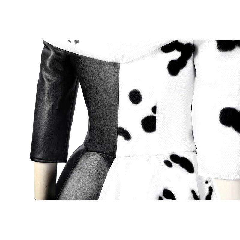 Abrigo de cosplay de Cruella de Vil para Halloween: moda inspirada en villanos icónicos para Halloween y eventos especiales