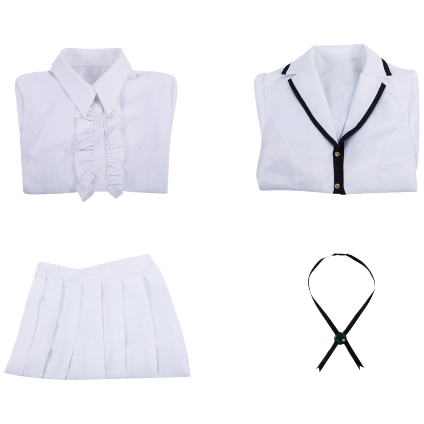 Rock is Lady's Hobby Cosplay Costume - Kurogane Otowa Suzunomiya Lilisa Uniform Full Set for Anime Cosplay, Halloween, Party Events - Halloweez