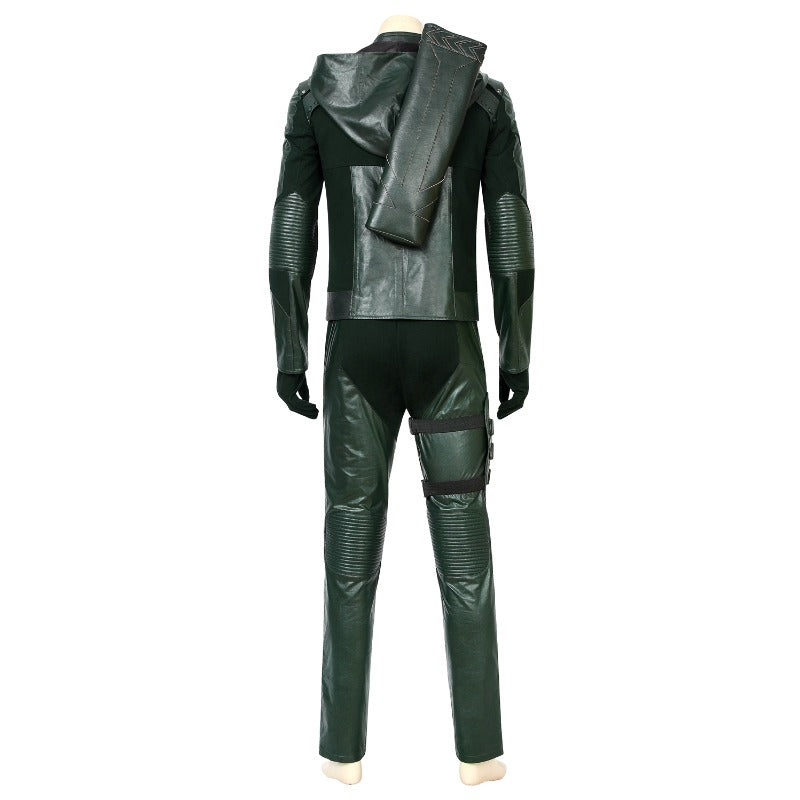 Costume de cosplay de la saison 8 d'Oliver Queen - Costume final de Green Arrow pour Halloween