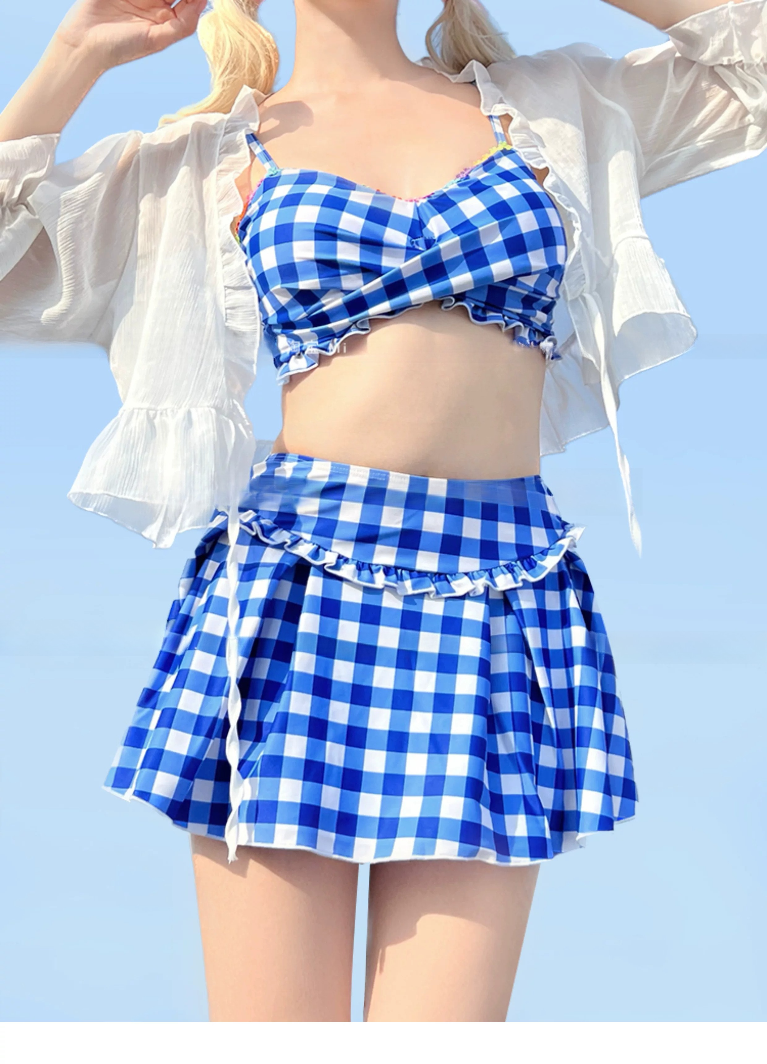 Rainbow Series Dopamine Orange Soda Two Piece Swimsuit, Cami Strap Skirt Bathing Suit, Cute Micro Bikini Tankini For Women, Hot Spring Beach Party Casual Swimwear - Halloweez