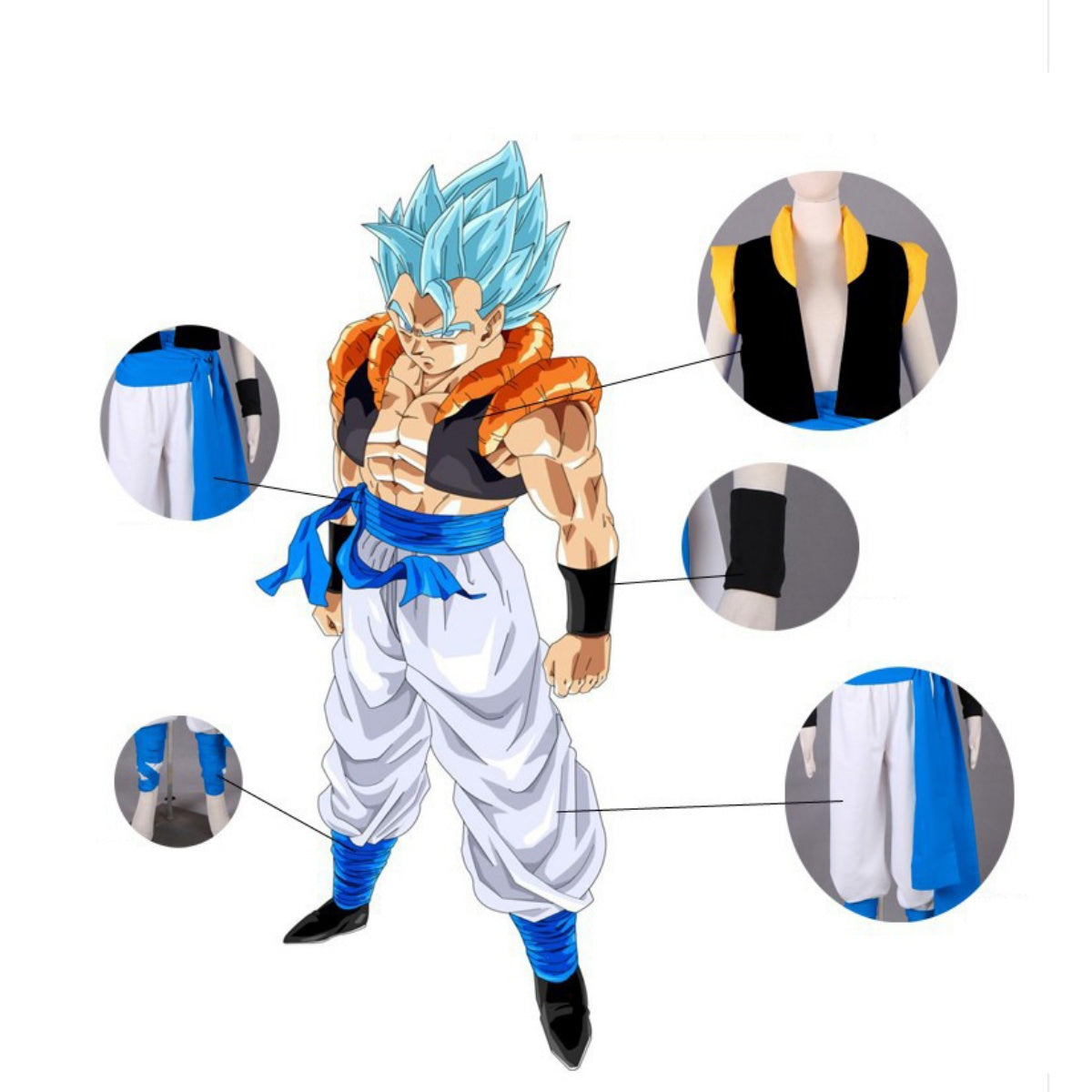 Dragon Ball Heroes Gotenks Cosplay Costume - Halloweez