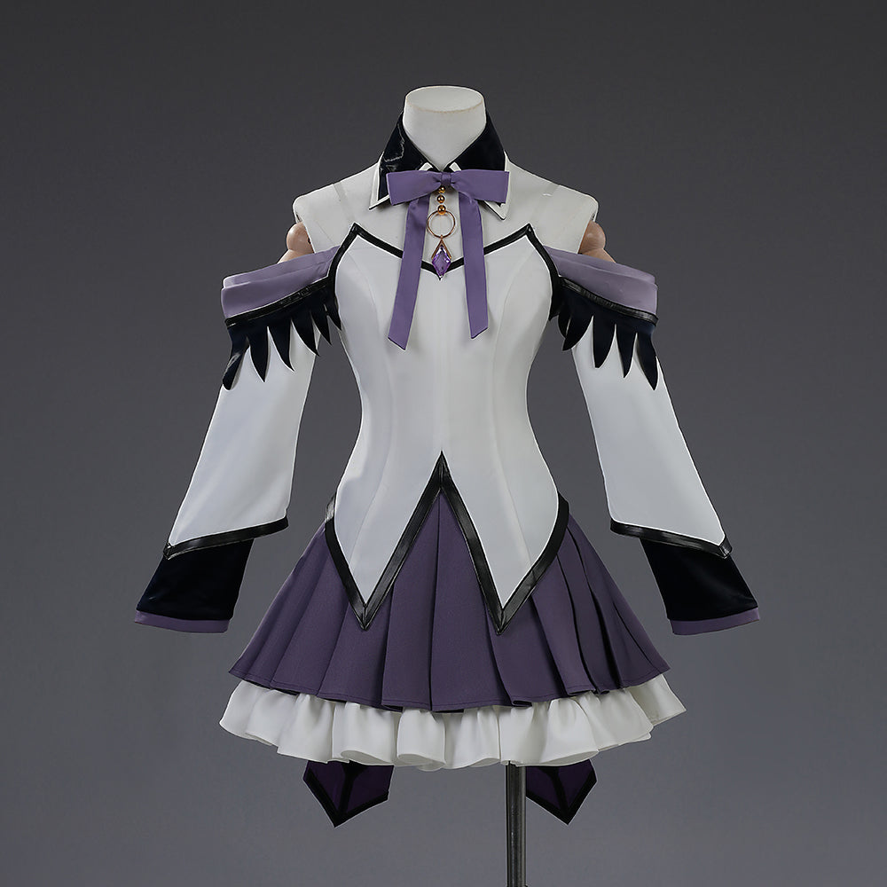 Puella Magi Madoka Magica: The Movie - Walpurgisnacht: Rising Homura Akemi Full Cosplay Costume Set - Halloweez