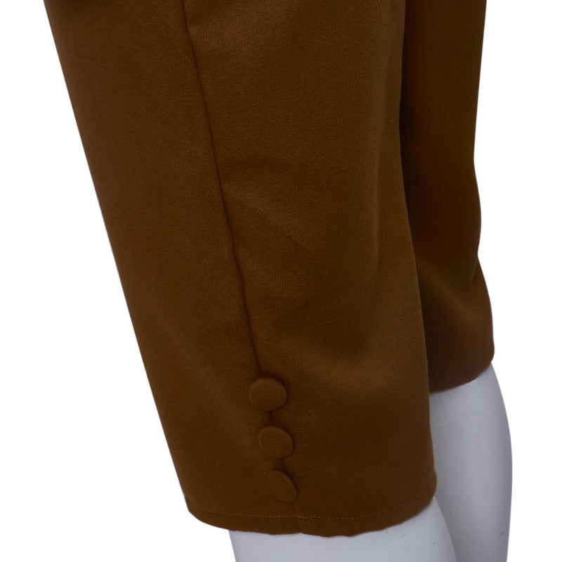Nueva levita marrón del siglo XVIII: traje de cosplay eduardiano de estilo militar colonial para Halloween
