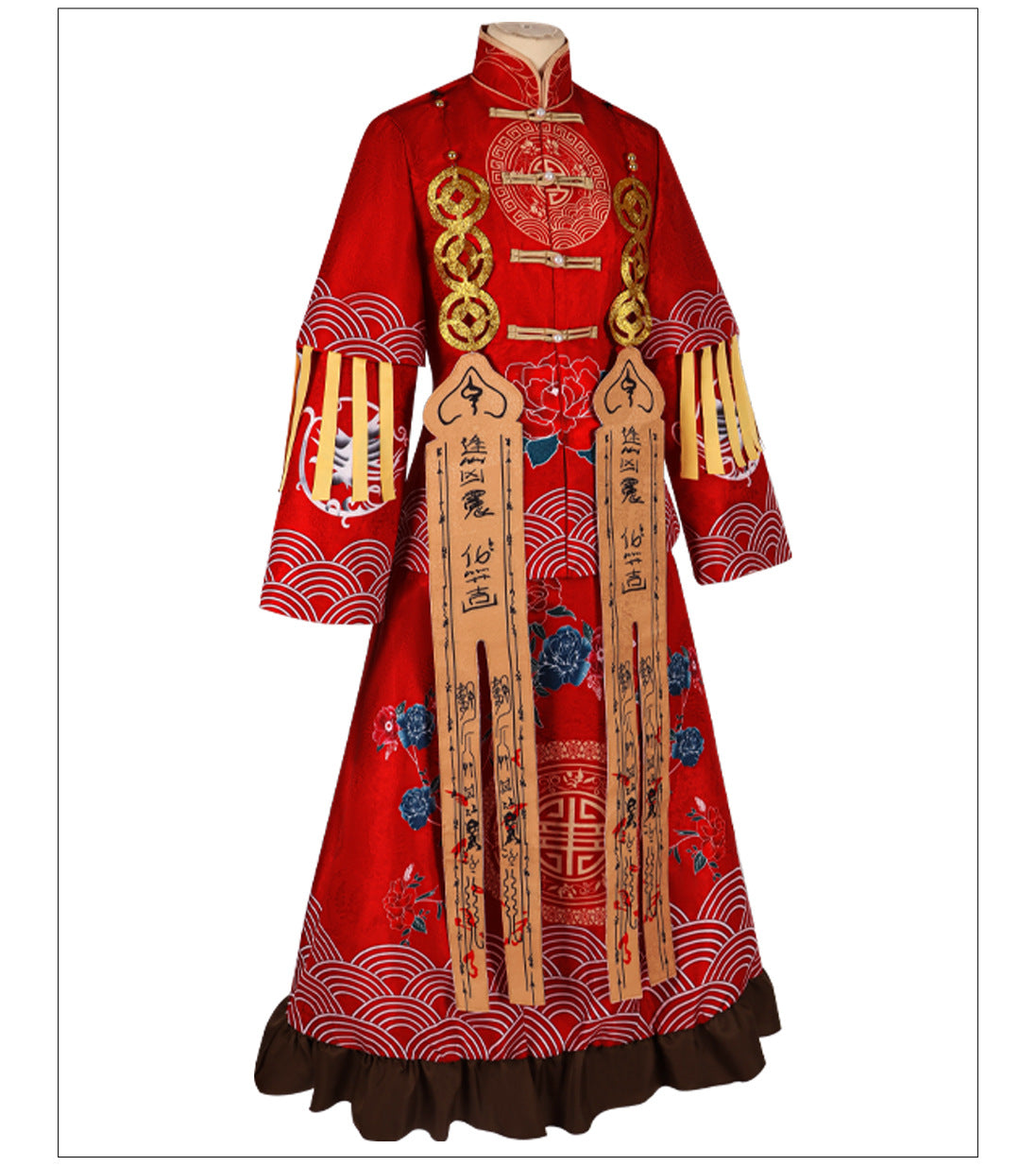 Fifth Personality cos Paper Bride Linkage 2D Anime Costume Halloween Ghost Bride Cosplay Costume Full Set - Halloweez