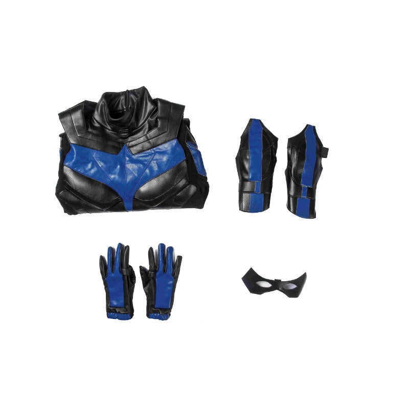 Disfraz de Cosplay de cuero PU de Nightwing para Halloween para un estilo de fiesta y Halloween inigualable