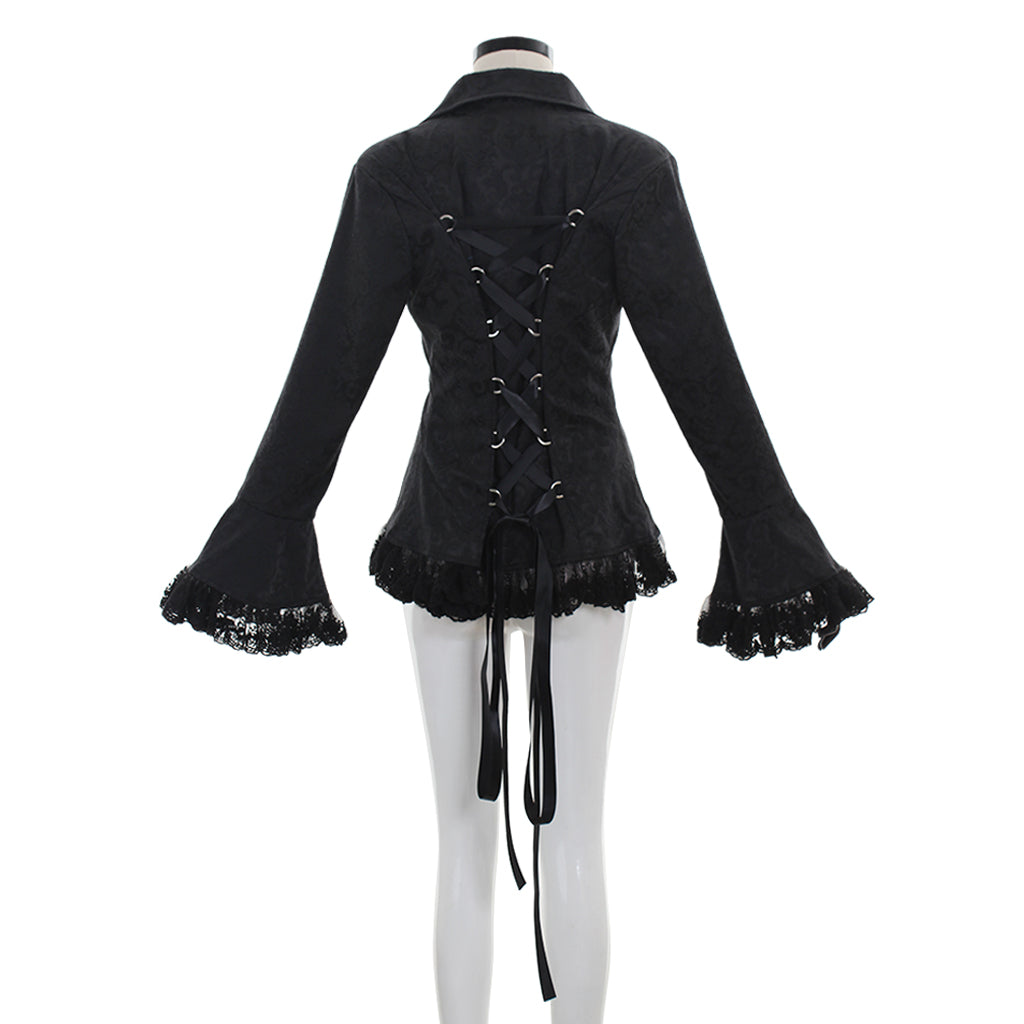 Halloweez Victorian Renaissance Retro Coat for Ladies - Lace Jacket with Steampunk Style