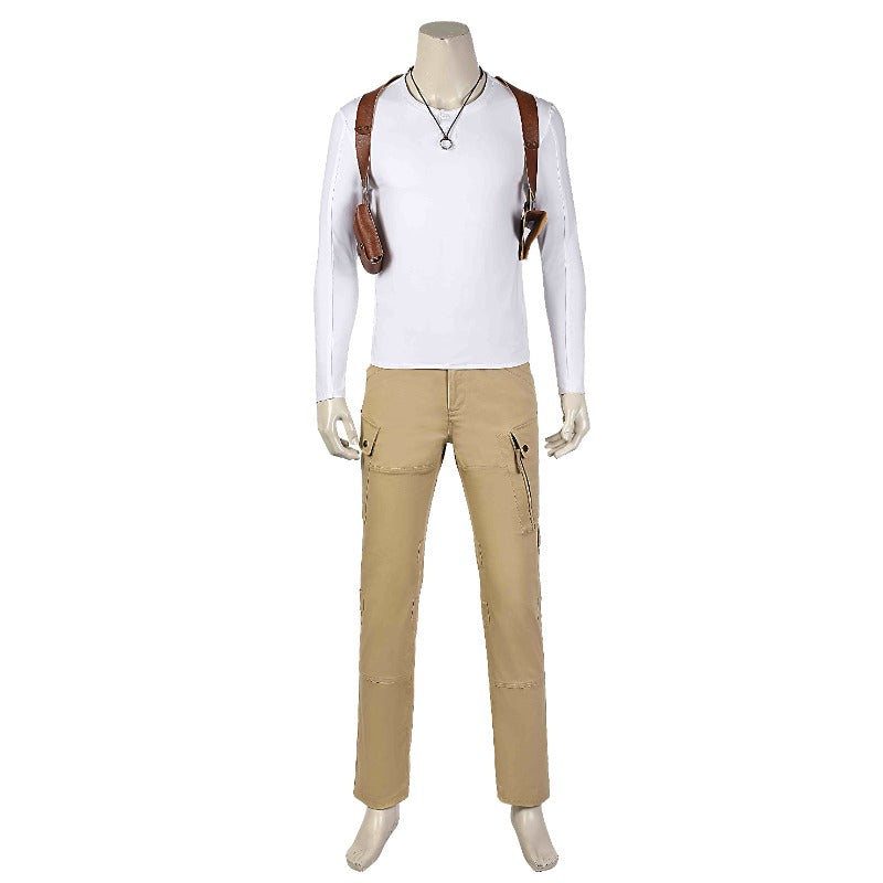 Traje de Halloween de Nathan Drake hecho a mano para los amantes del cosplay de Uncharted