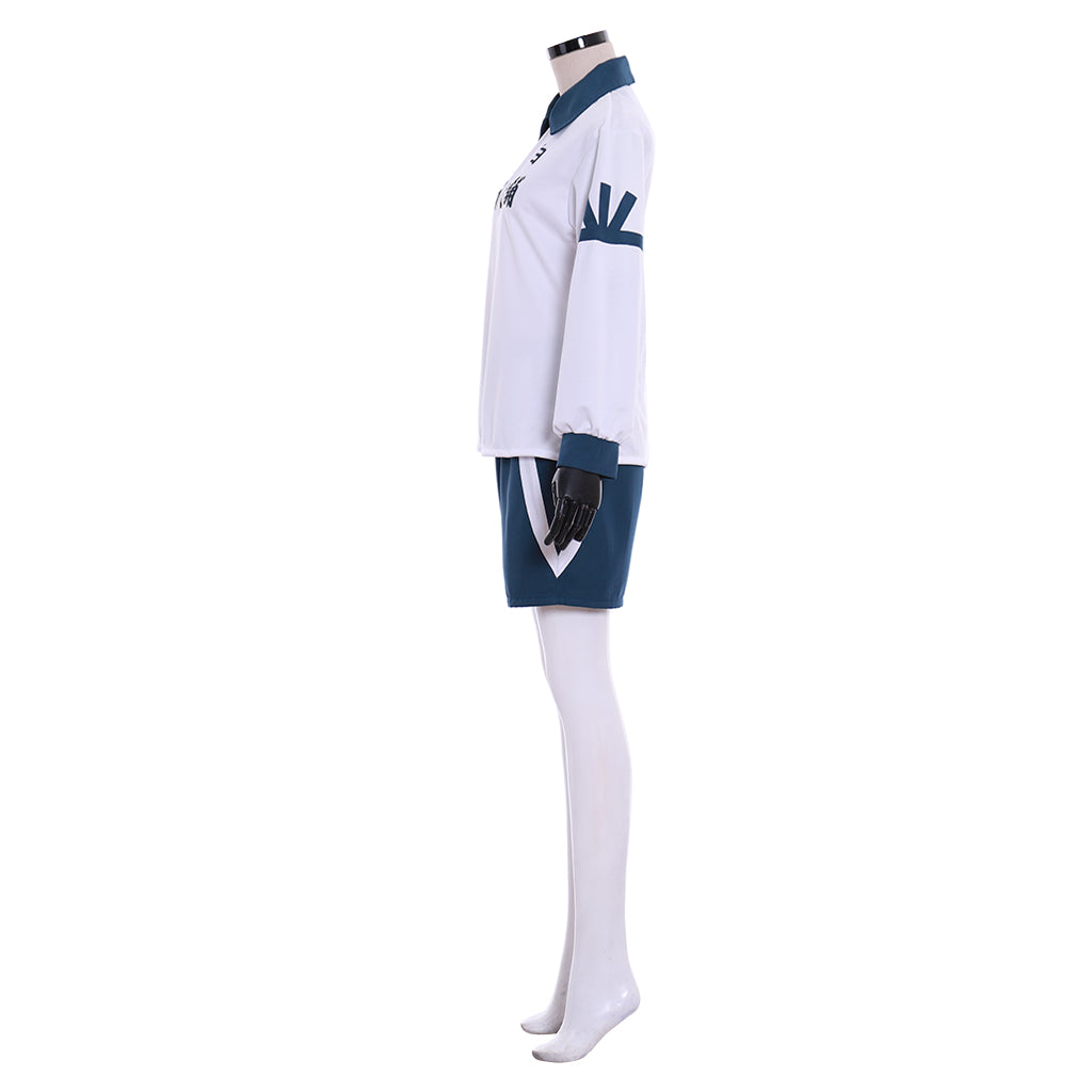 Halloweez Shirou Fubuki Cosplay Outfit - White Love Academy Soccer Uniform for Summer
