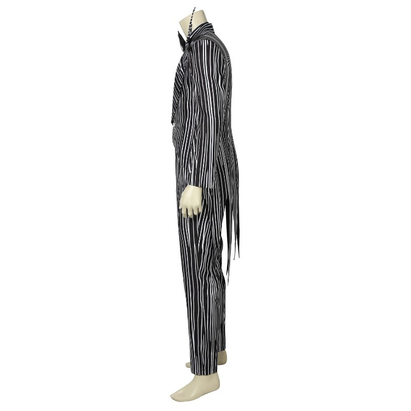 Jack Skellington Costume - Halloween Cosplay Black Stripe Suit by Halloweez