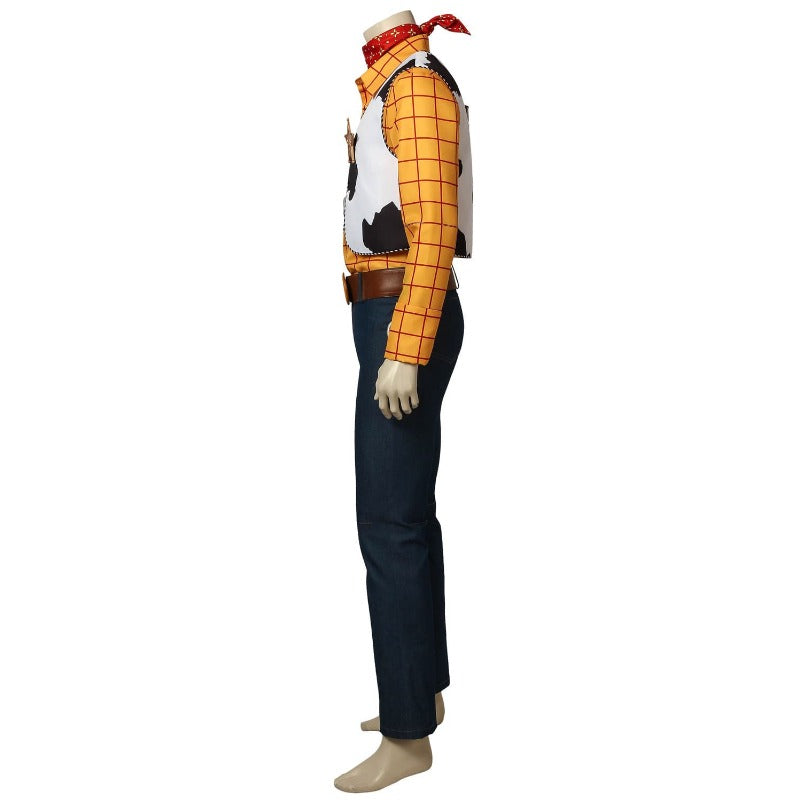 Disfraz de sheriff vaquero Woody para adulto de Halloween: disfraz de cosplay para Halloween