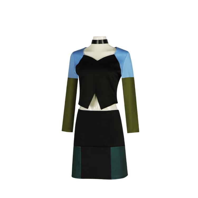 Gwen Cosplay Costume from Island Survival Battle - Complete Outfit with Top, Skirt, and Collar for Halloween Party Performance - Halloweez