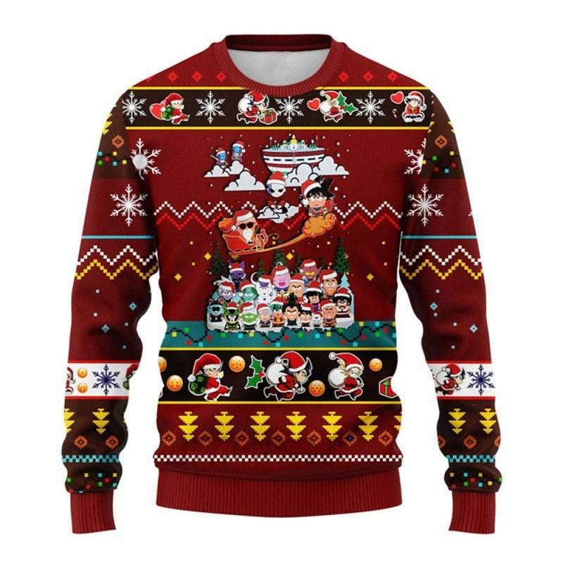 New Demon Slayer 3D Print Casual Loose Fit Christmas Sweatshirt - Halloweez