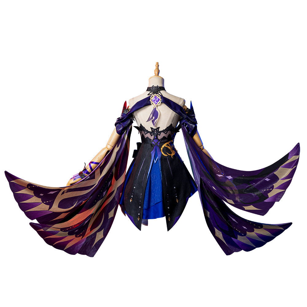 Halloweez Keqing Opulent Splendor Genshin Impact Cosplay Costume - High-Quality Game-Inspired Attire