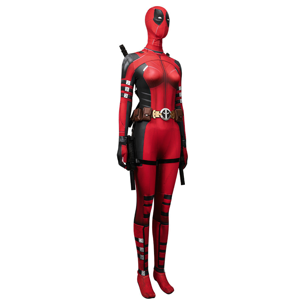 Halloweez Deadpool 3 Deadpool & Wolverine Kidpool Wade Wilson Women's Cosplay Hoodie