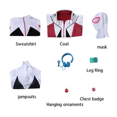 Spider-Man: Across the Spider-Verse Gwen Stacy Ghost-Spider Cosplay Costume - Halloweez