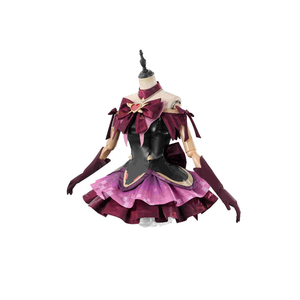 Overwatch Magical Girl Cos Black Red Cute Juno Mythic Skin Cosplay Costume - Halloweez