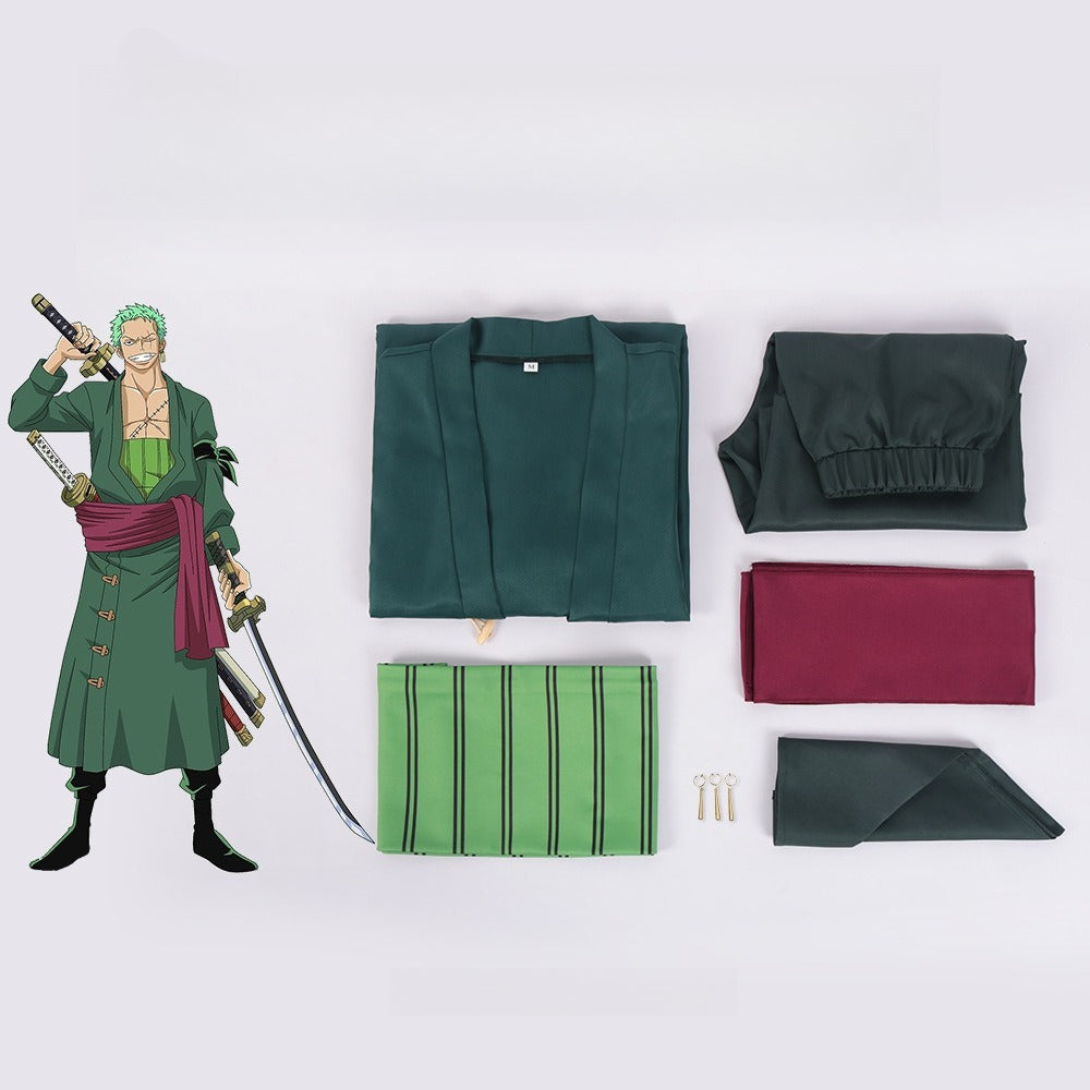 Roronoa Zoro One Piece Cosplay Costume - Premium Anime Outfit for Halloween & Conventions