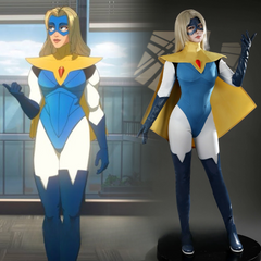Super Hero Dispatch Center Golden Radiance Cosplay Costume, Custom‑Made for Comic‑Con & Halloween