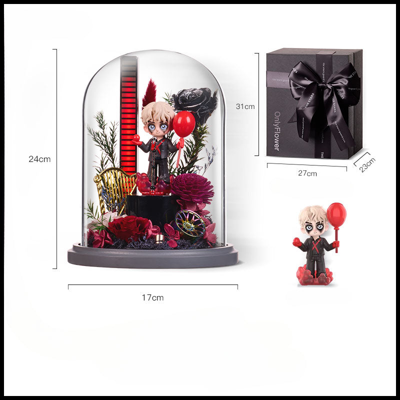 Coffret cadeau figurine rose éternelle d'Halloween - Cadeau d'anniversaire POPMART unique pour elle