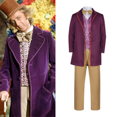 Charlie and the Chocolate Factory Willy Wonka Cosplay Costume for Movie and Stage Performance