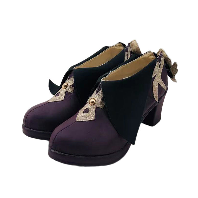 Genshin Impact Keqing Cosplay Shoes - Anime Exhibition Performance Shoes Custom Design - Halloweez