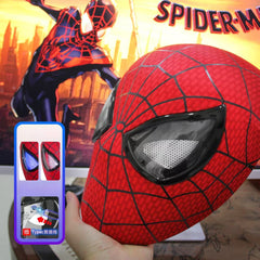Spider Hero Mask, Electric Blinking Eyes, Ring Control, Halloween Kids Cosplay Mask