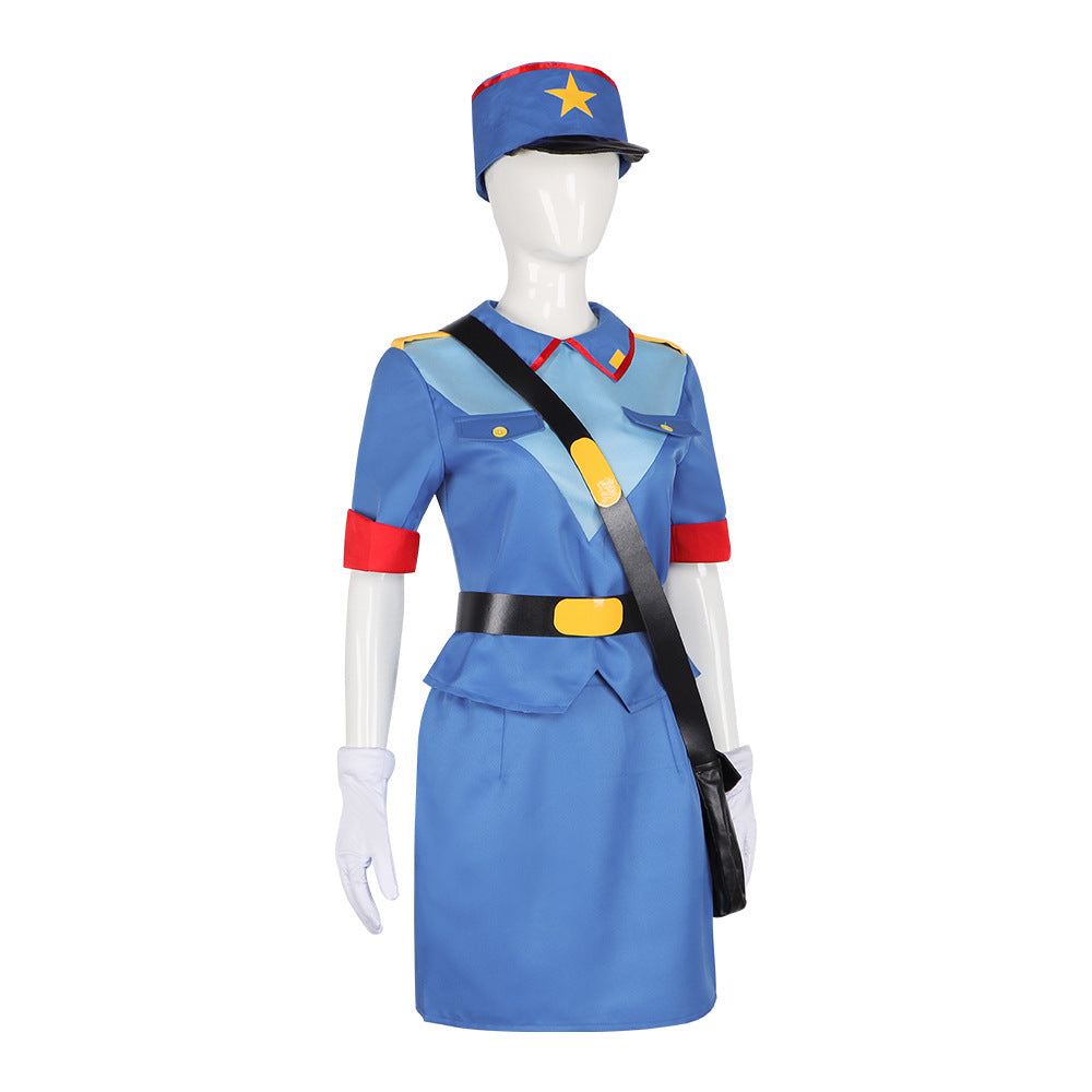 Pokemon Cosplay Costume Officer Jenny Police Uniform Anime Performance Outfit - Halloweez